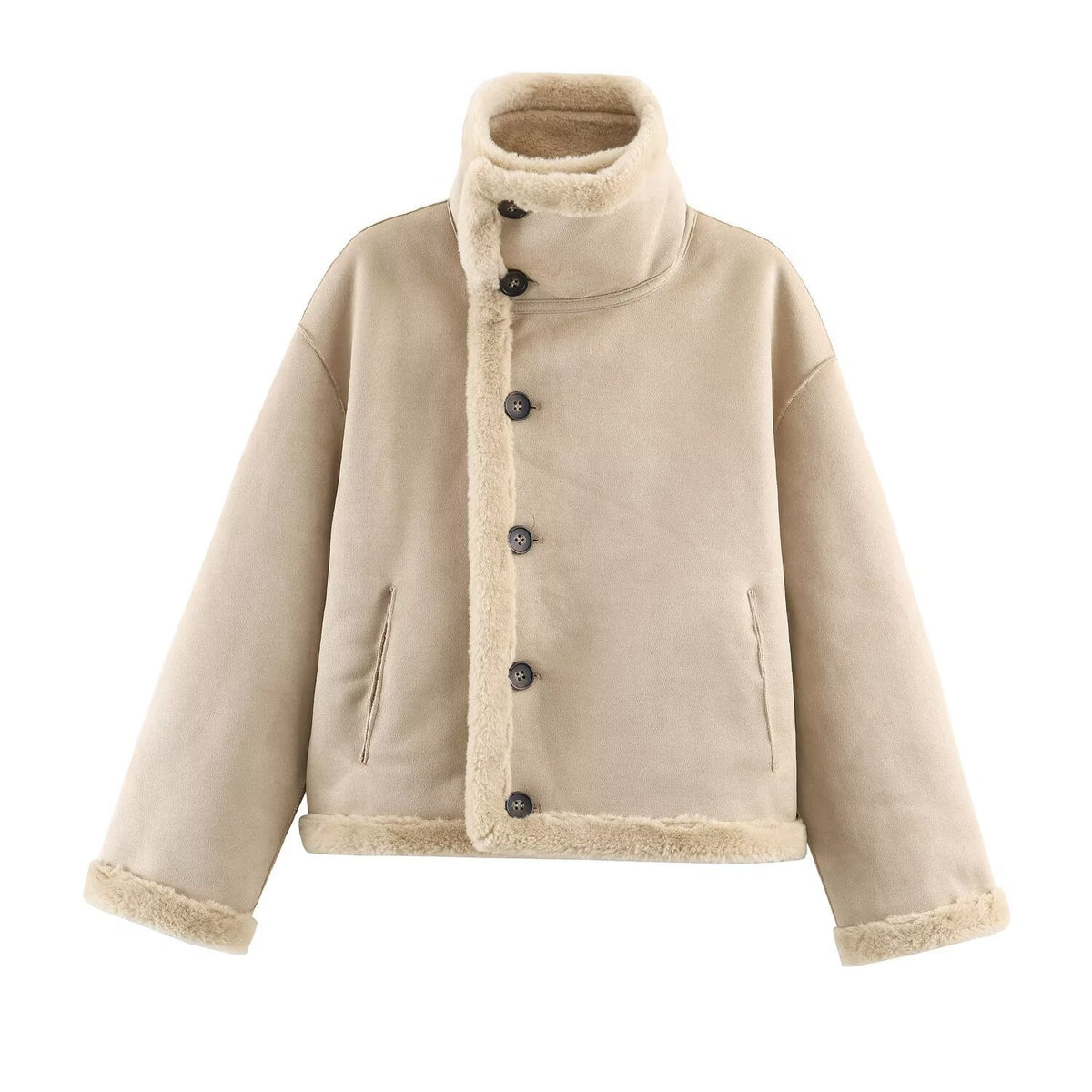 Cross-Border European and American Clothing Aliexpress Popular Reversible Reversible Jacket