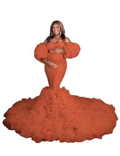 Large Size Fluffy Mesh Pregnant Mother Photo Clothing Tube
